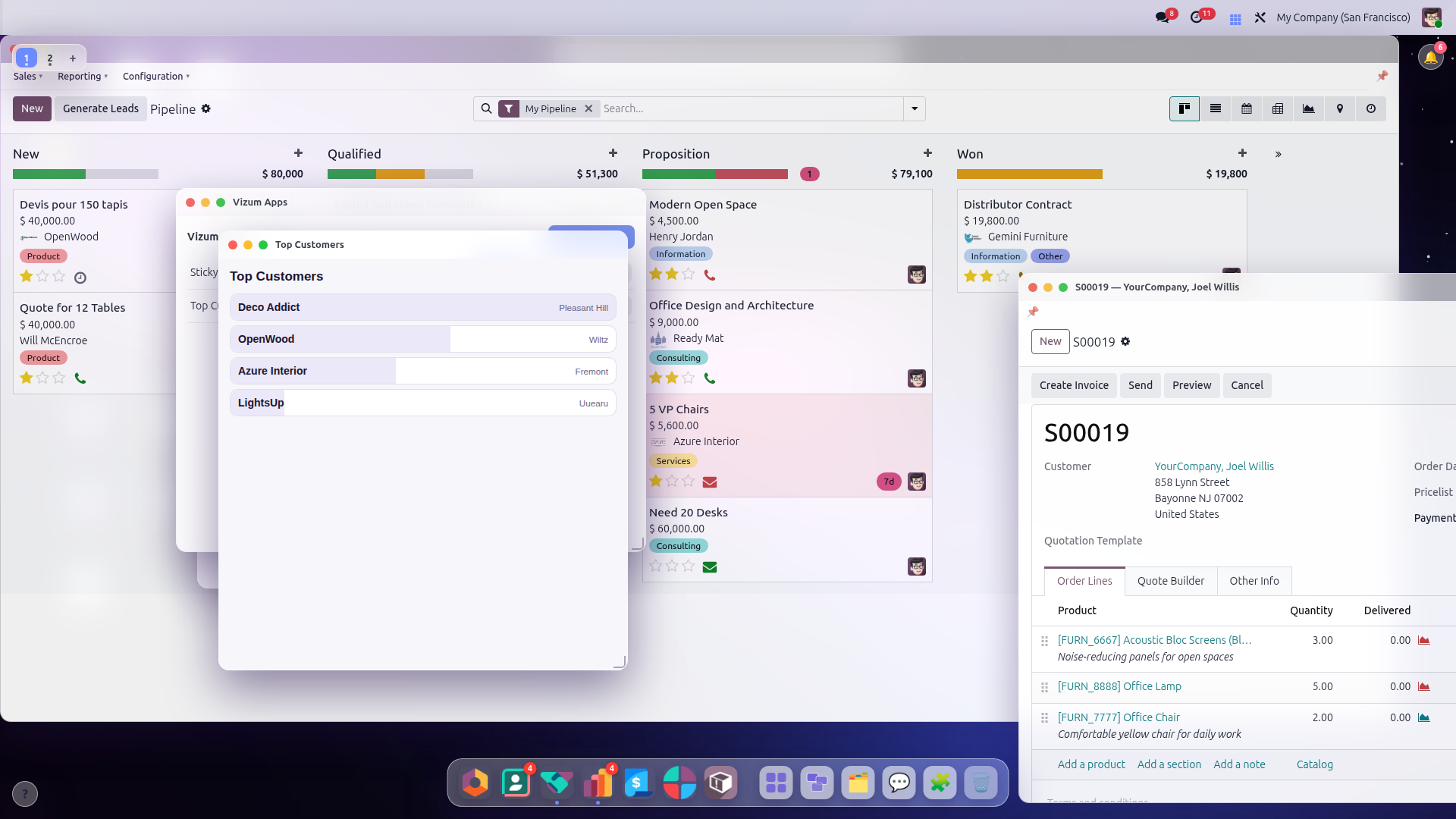 A .vapp running on the Vizum desktop