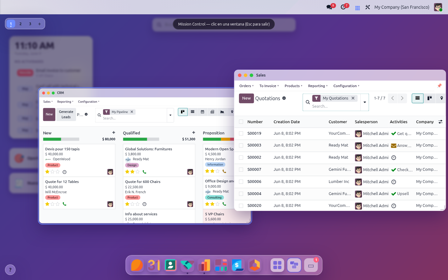 Mission Control showing every open window at once