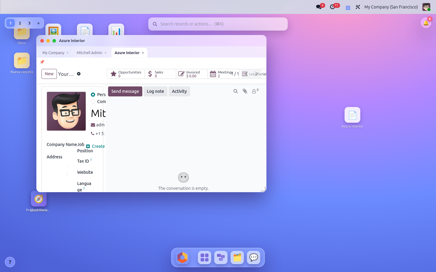 Tabbed windows and keyboard tiling on the Vizum desktop